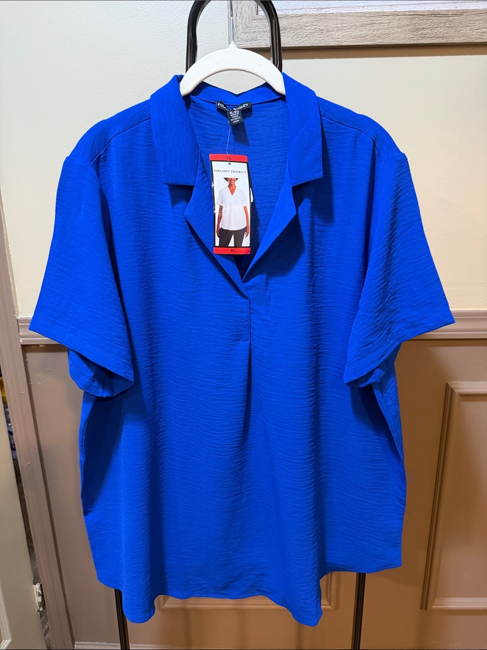 Women's Relaxed Short-Sleeve Shirt in Royal Blue